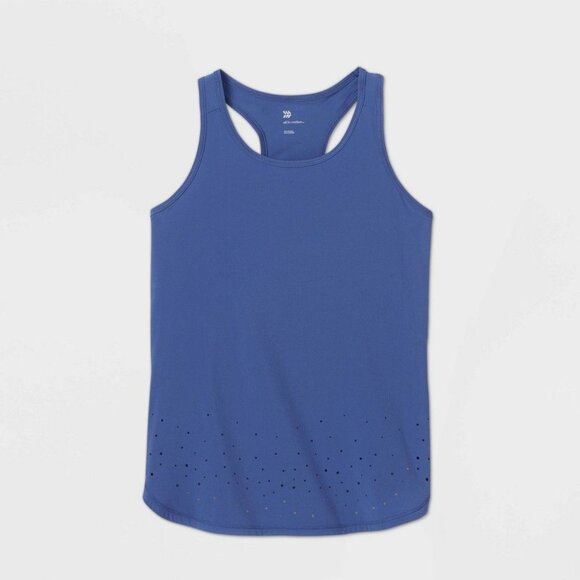 Girls All In Motion Racerback Tank Top Blue 6/6X - Picture 1 of 1